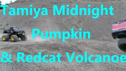 Tamiya Midnight Pumpkin & Redcat Volcano at the pit!