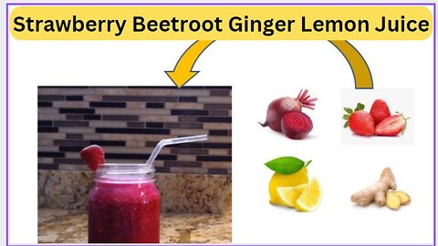 Strawberry Beetroot Ginger Lemon Juice #Smoothies #healthy #healthylifestyle