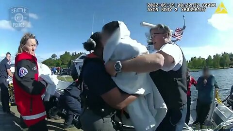 SPD’s Harbor Patrol unit rescues 3 from boat whipped by waves on Lake Washington