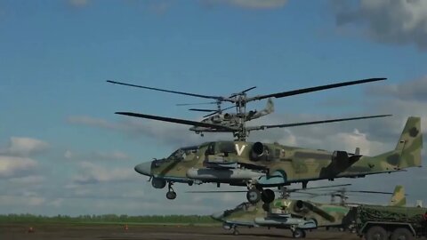 Russian Ka-52 "Alligator" Attack Helicopter Crews Hammering Ukrainian Military Targets