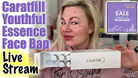 Live Stream Caratfill Youthful Essence Face Bap, Glamcosm| Code Jessica10 Saves you 25%