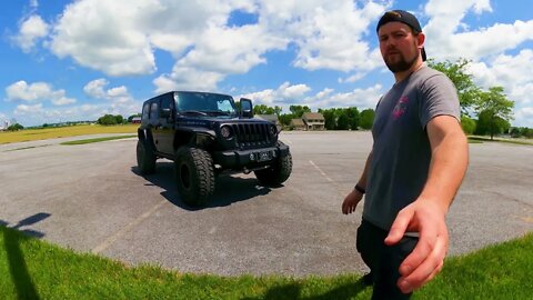 2013 Lifted jeep wrangler - Parking Lot Drive Around Video