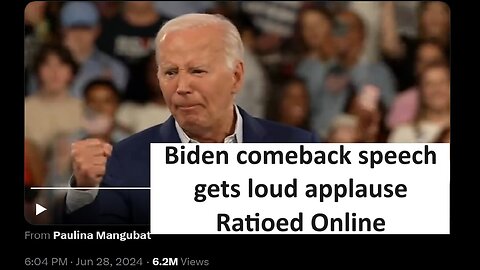 Biden get knocked down speech gets applause but ratioed online