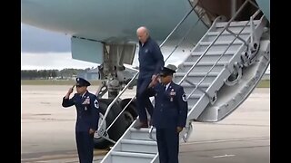 Biden Almost Wipes Out Going Down Stairs