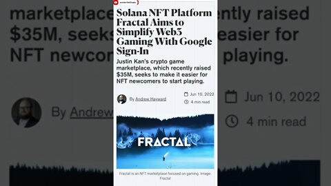 Crypto news :- solana पर बना Fractal देगा Gmail sign in की सुविधा #shorts