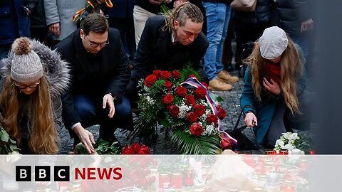 Prague shooting: Police confirm gunmen shot himself as officers surrounded him | BBC News