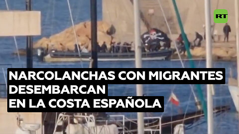 Dos narcolanchas transportan a migrantes desde Marruecos hasta España