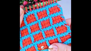 How to crochet tunisian box stitch short tutorial by marifu6a