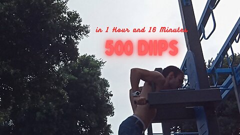 500 Dips Raw Video in 1h16 (Train With It!)