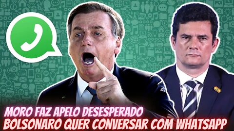DESESPERO - Bolsonaro procura WhatsApp - Moro jura que não desistiu