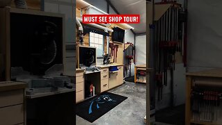 You won’t BELIEVE what’s in this small shop! #woodworking #tools #shorts #viral