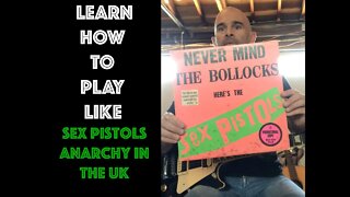 How To Play Anarchy In The UK by The Sex Pistols / Steve Jones on Guitar Lesson - WITH SOLO!
