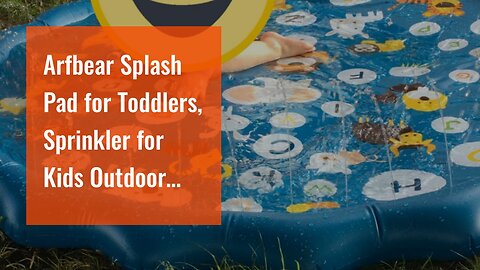 Arfbear Splash Pad for Toddlers, Sprinkler for Kids Outdoor Water Play Mat Wading Baby Pool for...