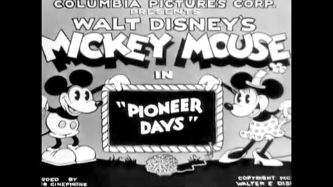 "Pioneer Days" (1930 Original Black & White Cartoon)