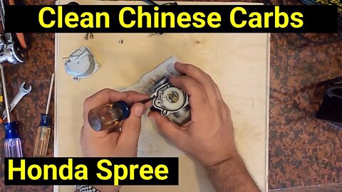 Honda Spree ● Cleaning a Knock Off Chinese Carburetor Step by Step ✅
