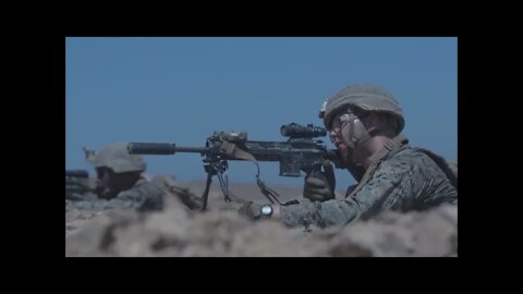 U.S. Marines conduct a deliberate attack on Range 800 for Super Squad 21