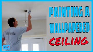 Painting a wallpapered ceiling. How to paint a wallpapered ceiling.