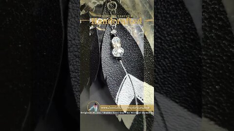 BLACK OPULENCE, 4 inch, leather feather earrings #luxuryleather #opulentlifestyle #handmade