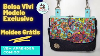 Bolsa Vivi - Bolsa Transversal Moderna com Porta Cartões Modelo Novo -Passo a Passo #bolsadetecido