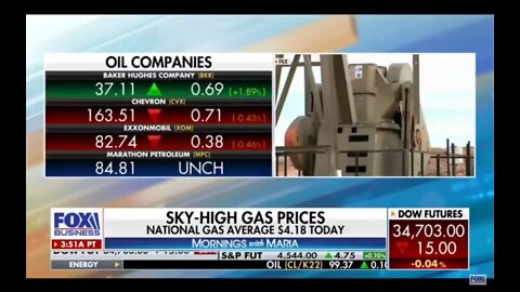 Fox News April 4, 2022 interview, that oil is infinite, and produced by the Earth