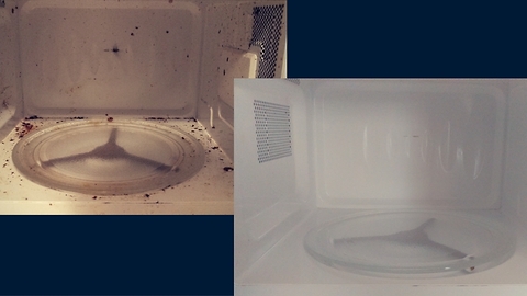 The easiest way to clean a microwave
