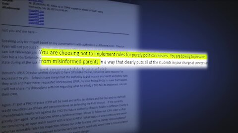 Emails show back and forth between JeffCo health official, school district over COVID policies