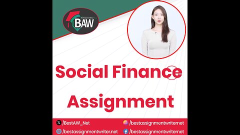 Social Finance Assignment | bestassignmentwriter.net