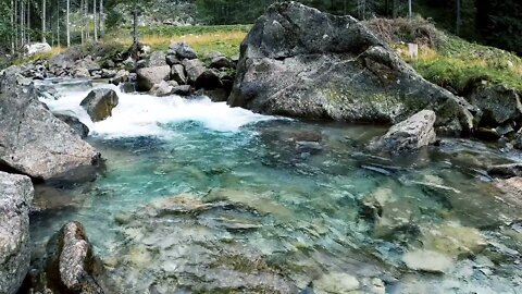 Sounds of a mountain river. Soothing sounds of nature for sleep