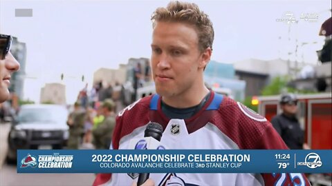 Logan O’Connor on Stanley Cup celebration in Denver