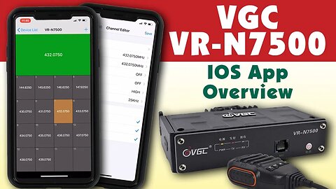 Using the IOS App for the VGC VR-N7500 Mobile Amateur Radio