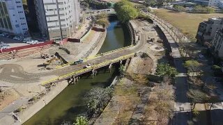 Longdesin Road Love River Bridge Construction, episode 1 🇹🇼 (2023-02) {aerial}