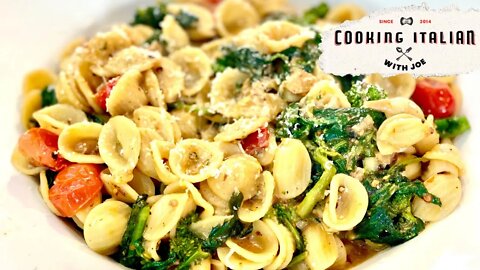 Orecchiette Pasta with Broccoli, Tomatoes and Cheese Cooking Italian with Joe