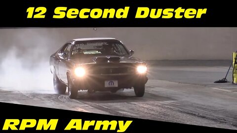Plymouth Duster Drag Racing at Night of Thunder