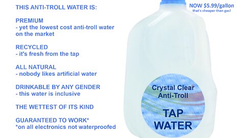 Anti-Troll Tap Water Commercial
