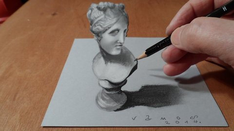 How to draw a 3D bust of Venus