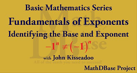 Fundamentals of Exponents – 1: Identifying the Base and Exponent