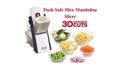 Dash Safe Slice Mandoline Slicer, with 30+ Presets & Thickness Adjuster - Midnight Navy