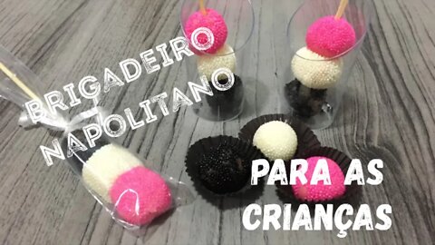 Brigadeiro Napolitano - Feito com Leite Condensado Caseiro - Delicioso e diferente