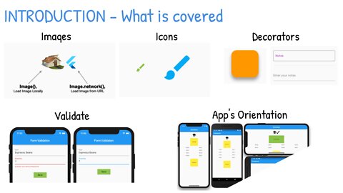 Flutter - Common Widgets - Part 2 - images, icons, decorators, text field, orientation