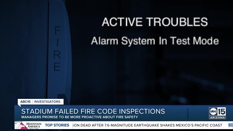 Fire safety failures at State Farm Stadium, home of Super Bowl LVII