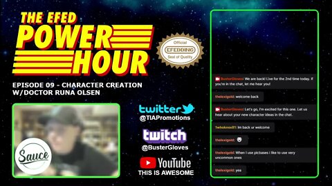 EFED POWER HOUR - EP 9 - Character Creation - With Doctor Runa Olsen