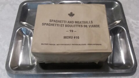 Canadian IMP Ration 2019 Spaghetti and Meatballs