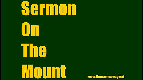 Sermon On The Mount Matthew 5:1-12