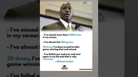 Michael Jordan Showing How Success Is Possible tiktok thebusinessmind786