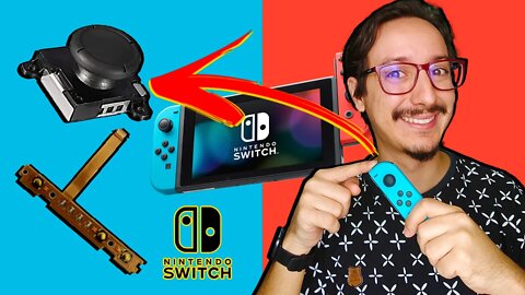 ADEUS DRIFT! Consertando o CONTROLE Joy Con do Nintendo Switch! Analógico e Cabo Flat