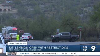 Roads closures affecting travel to Mount Lemmon