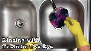 Rinsing Tie Dye with TaDaaaa Tye Dye: Christopher Banks Shirt