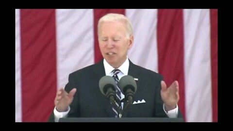 Joe Biden accidentally tells the crowd on Memorial Day that "Democracy has never been good."