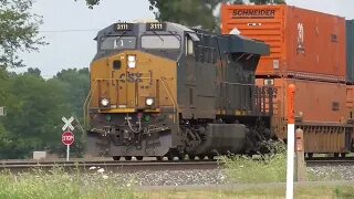 CSX X331 Manifest Mixed Freight Train from Sterling, Ohio July 1, 2022