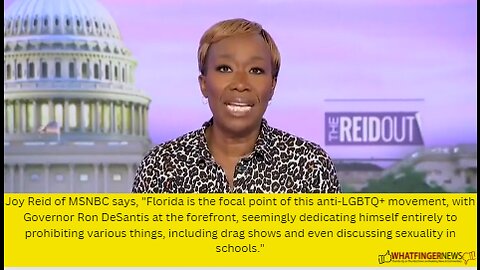 Joy Reid of MSNBC says, "Florida is the focal point of this anti-LGBTQ+ movement